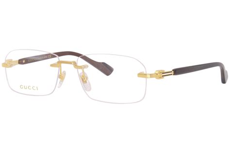 rimless gucci glasses|gucci frameless glasses men.